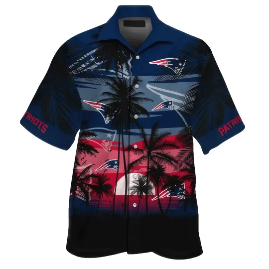 Discover New England Patriots Patriots Sunset Hawaiian Shirt Aloha Shirt#33
