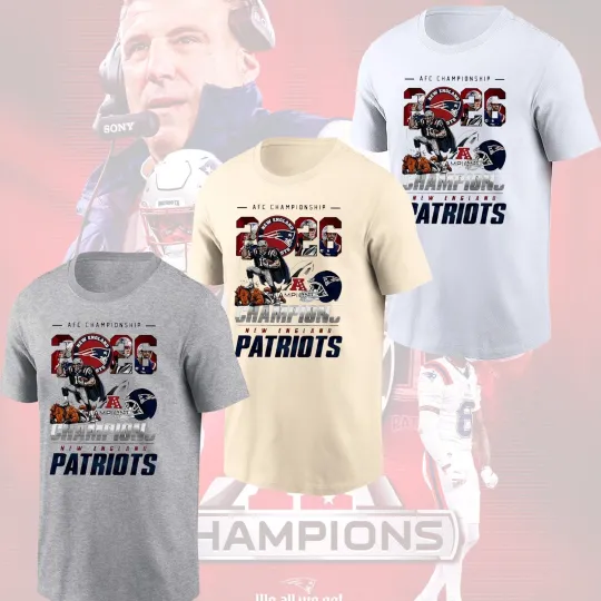 New England Patriots 2025 2026 AFC Champions Mascots One Side
