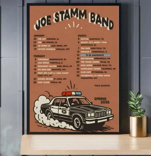 Discover Joe Stamm Band Spring New Tour 2026 Poster