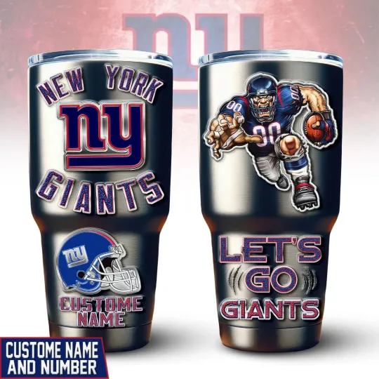 Discover New York Football Team NY Giantss  30oz Tumbler With Straw Vacuum Insulated