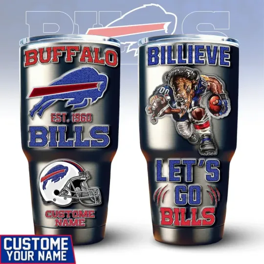 Discover Buffalo Football Team Billss  30oz Tumbler With Straw Vacuum Insulated