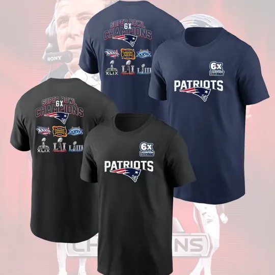 Discover New England Patriots 6x Super Bowl Champions 2025-26 Gift for Fans
