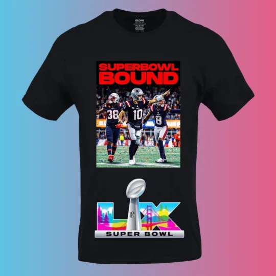 New England Patriots Black Super Bowl LIX football Football Shirt