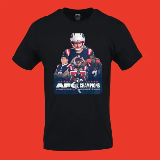 Discover New England Patriots Black AFC Champions football Football Shirt