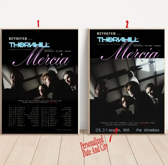 Discover Custom Thornhill 2026 Mercia Tour North America Poster