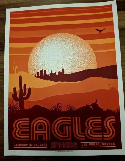 Discover HOT! EAGLES THE SPHERE Jan 23-24 Tour 2026 Poster