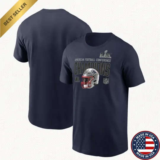 New England Patriots 2025-2026  AFC Champions Glory Shield T-Shirt