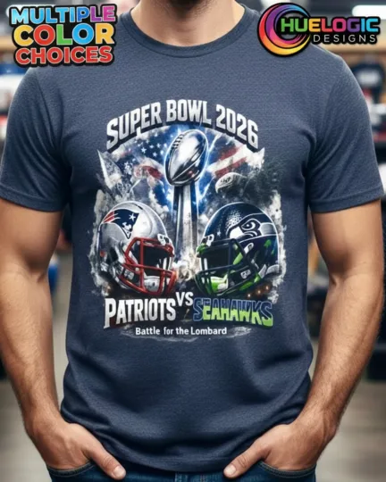2026 Patriots vs Seahawks Super Bowl Shirt New England Seattle Football  T-Shirt