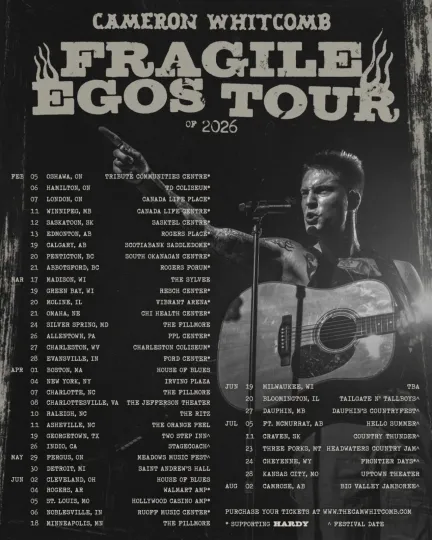 Discover HOT Cameron Whitcomb Tour 2026 Poster