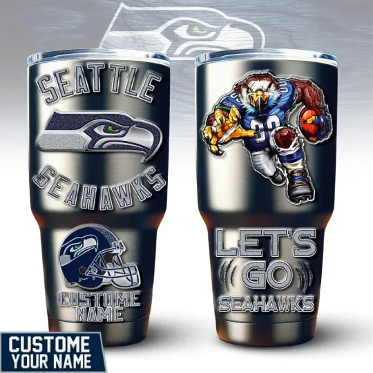 Discover Seattle Football Team Seahawkss  30oz Tumbler With Straw Vacuum Insulated