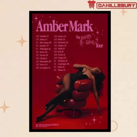 Discover NEW Amber Mark The Pretty Idea Tour 2026 Poster Home Decor, Wall Art, Fan Gift
