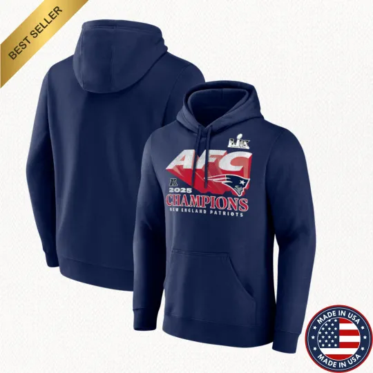 New England Patriots 2026 AFC Champions Quick Pass Hoodie All Size