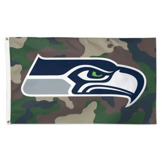 Seattle Seahawks Football Flag 3x5 ft Camouflage Wall Banner Decor