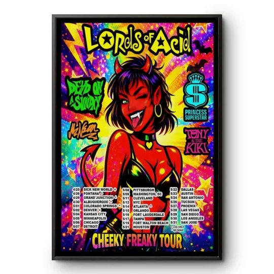 Discover Lords Of Acid Cheeky Freaky Tour 2026 Electronic Concert Poster