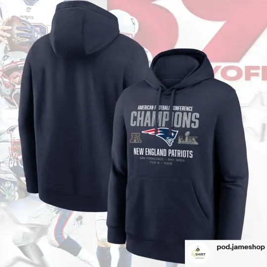 Discover New England Patriots 2025 AFC Champions Team Nation Hoodie For Fans