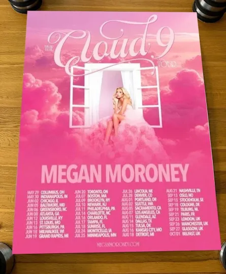 Discover HOT! Megan Moroney The Cloud 9 Tour 2026 Poster