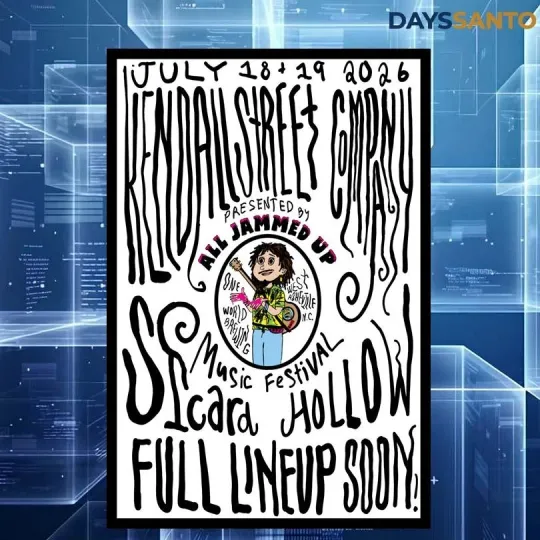 Discover NEW All Jammed Up July 18 & 19 2026 West Asheville Tour Poster Home Decor