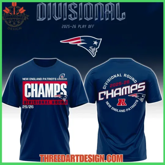 New England Patriots Champs Divisional Round 2025-26 T-Shirt