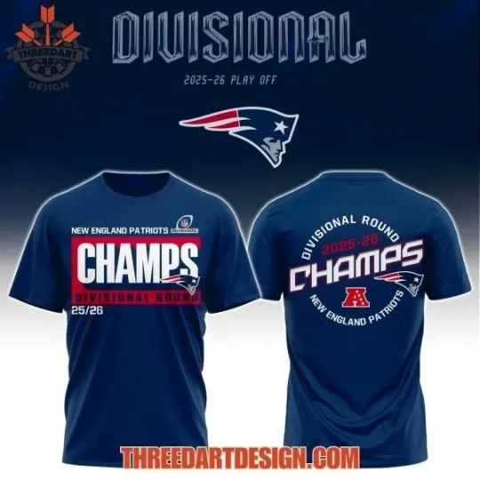 Discover New England Patriot Champs Divisional Round 2025-26 T-Shirt