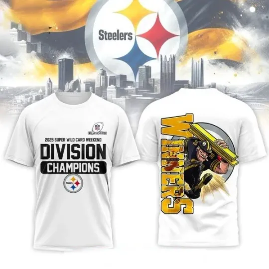 Discover Pittsburgh Steeler Wild Card Weekend White T-Shirt Men