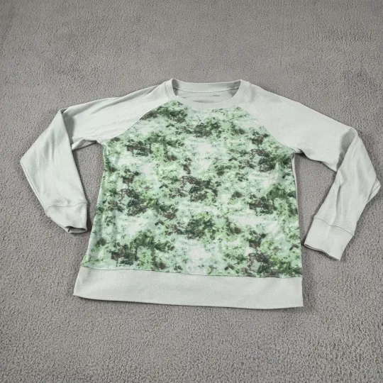 Discover Eddie Bauer Sweatshirt Womens Large Green Legendwash Camo Print Raglan Pullover