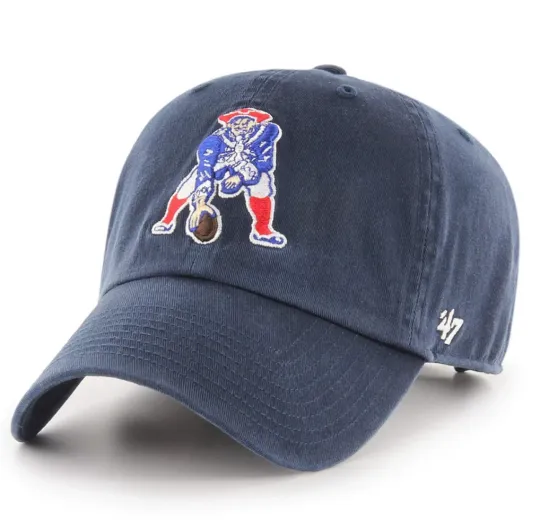 New England Patriots 47 Brand Navy Embroidered Baseball Cap Adjustable Dad Hat