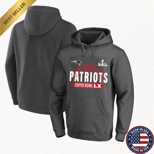 New England Patriots Super Bowl LX Big & Tall Game Plan Hoodie All Size