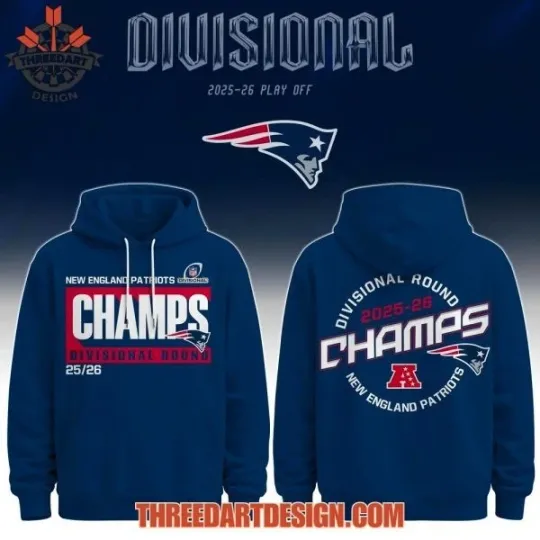 Discover New England Patriot Champs Divisional Round 2025-26 Hoodie