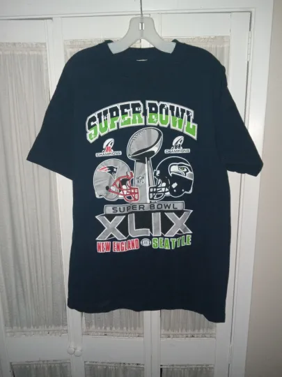 Discover SuperBowl XLIX New England Patriots Seattle Seahawks-  Shirt