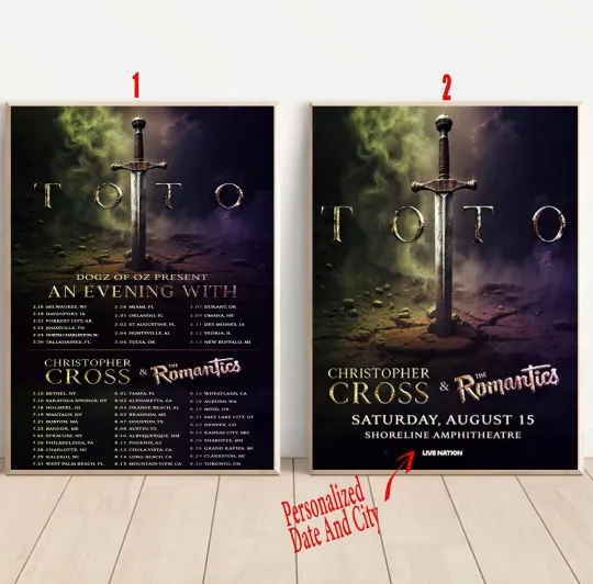 Discover TOTO 2026 North American Tour Poster Custom