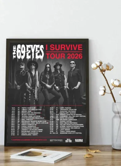 Discover The 69 Eyes - I Survive Tour 2026 New Poster