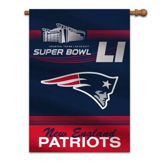 Discover football New England Football Super B.owll 51 Bound House Flag