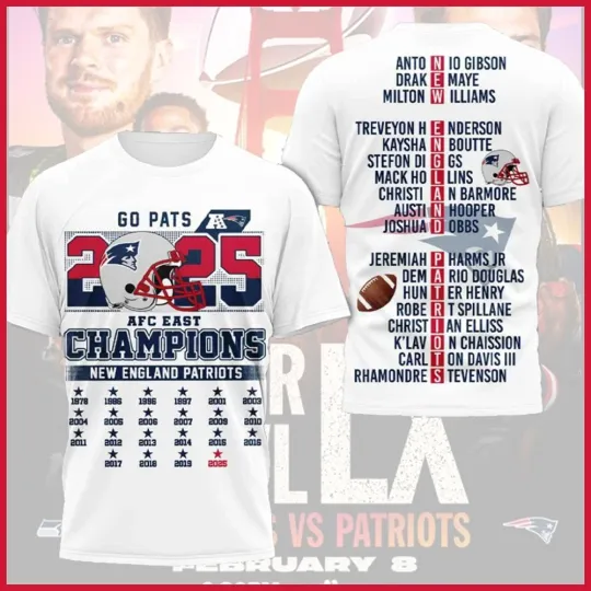 Discover New England Patrio 2026 SB LX AFC East Champions Fans Gift