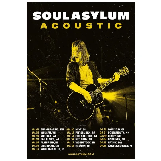 Discover Soul Asylum Acoustic Tour April 2026 Concert Poster