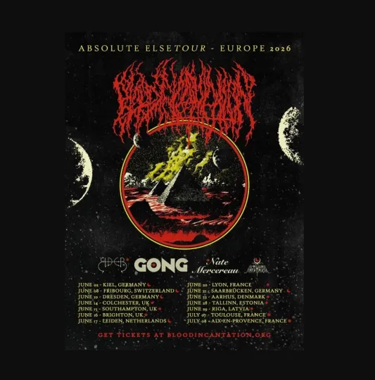 Discover Blood Incantation Absolute Else Tour Europe 2026 Poster