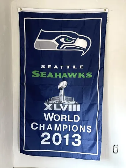 Discover Seattle Football 2013 XLVIII Super B.owll Champions Banner/Flag football