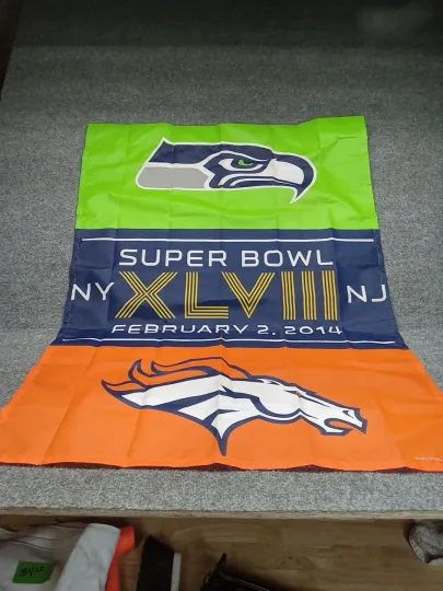 Discover Seattle Football  2014 XLVIII Super B.owll Champions Flag