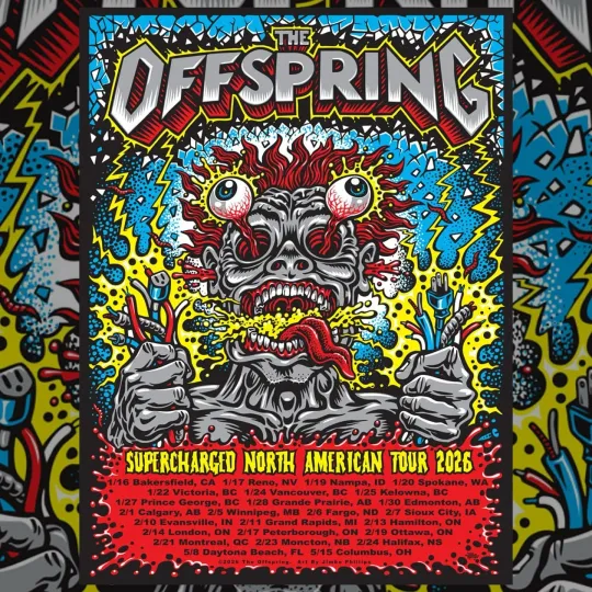 Discover The Offspring SUPERCHARGED North American Tour 2026 Poster