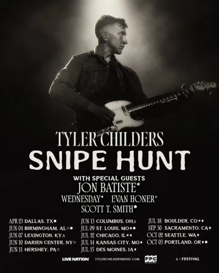 Tyler Childers Snipe Hunt 2026 Tour North America Poster