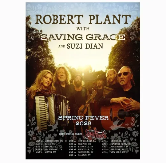 Robert Plant Announces Spring 2026 Tour Poster