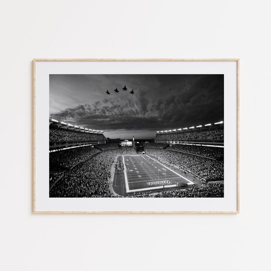 Discover Gillette Stadium Print, New England Patriots, football Print,Fan Poster, Black and White, Sport Print, Sport Decor,American Football Gift