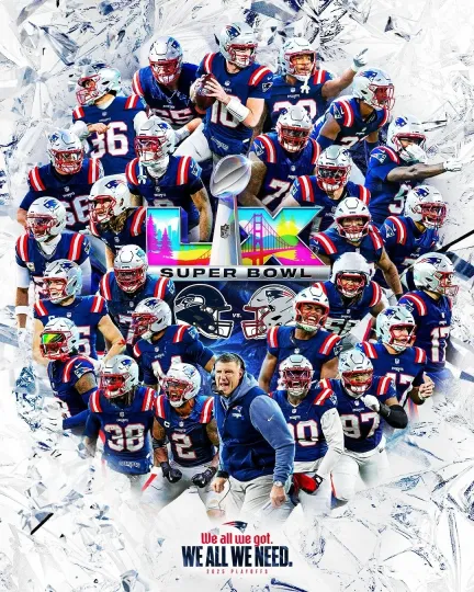 Discover Congrats New England Patriots 2026 Super Bowl LX Bound Poster