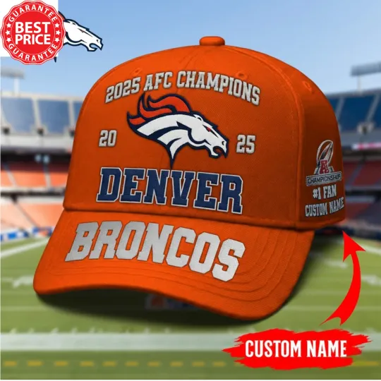 Print Denver Broncos football 2026 Super Bowl Champions Hat Cap