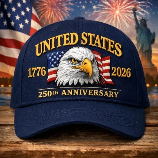 Discover Print United States 250th Anniversary Patriotic Eagle Hat