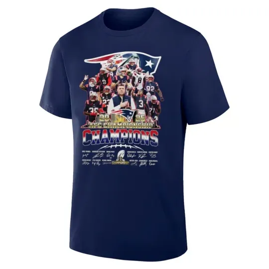 Discover New England Patriots 2026 AFC Championship Champions Signature Shirt For Fan