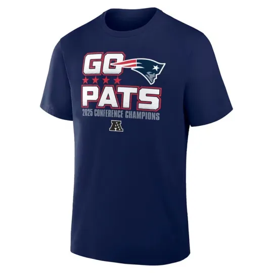 New England Patriots 2025-2026 AFC Champions T-Shirt for Fans