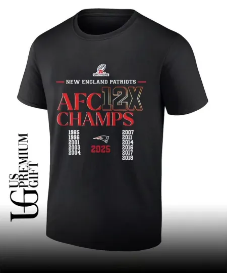 Discover New England Patriots AFC Champions 12X T-Shirt