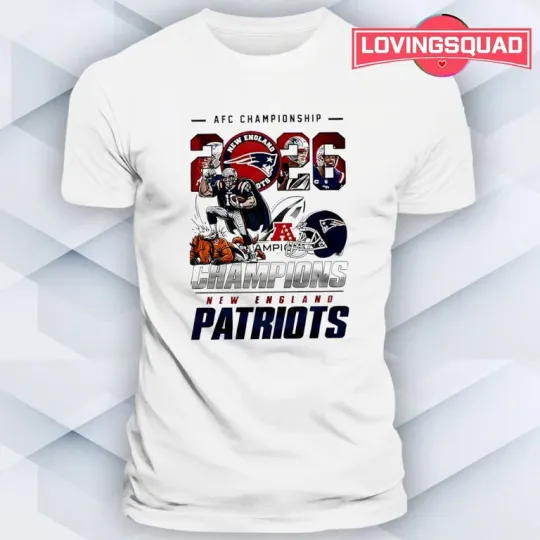 Discover New England Patriots 2026 AFC Championship Graphic T-Shirt Unisex