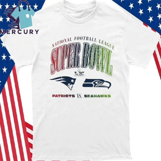 Discover NE Patriots vs Seahawks Super Bowl LX Fan T-Shirt