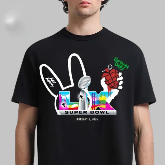 Discover Super Bowl LX 2026 X Bad Bunny X Green-Day-Opening 2026 T-Shirt